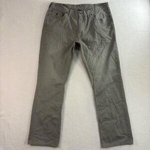Polo Ralph Lauren 650 Straight Pants Mens 38x32 Gray Chino Preppy Trousers Y2K